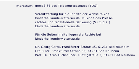 Kinderheilkunde Wetterau | Kinderarztpraxis Dr. Certa, Dr. Fuchshuber, Dr. Gossen